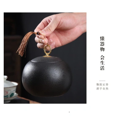 Hũ đựng trà 800ml gốm Phật sơn cao cấp - Chống ẩm hoàn toàn, giá ưu đãi 239.000₫
