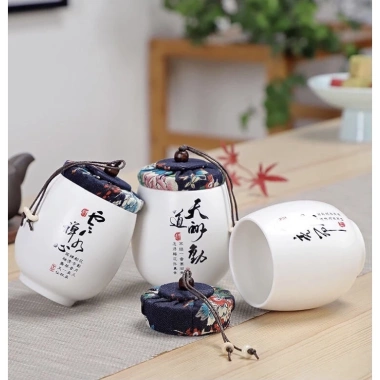Hũ đựng trà gốm sứ men ngọc cao cấp đặc biệt Giang Tô - Thiết kế sang trọng độc đáo, bảo quản hương vị, độ bền cao, giảm giá 118.800 VND 2