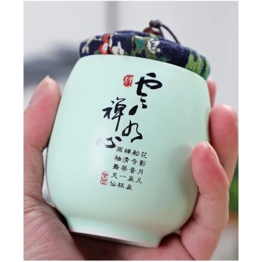Hũ đựng trà gốm sứ men ngọc cao cấp đặc biệt Giang Tô - Thiết kế sang trọng độc đáo, bảo quản hương vị, độ bền cao, giảm giá 118.800 VND 6