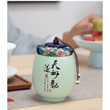 Hũ đựng trà gốm sứ men ngọc cao cấp đặc biệt Giang Tô - Thiết kế sang trọng độc đáo, bảo quản hương vị, độ bền cao, giảm giá 118.800 VND 7