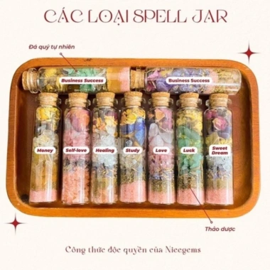 Hũ Lọ Đá May Mắn Spell Jar Combo LYAGEMS - Giá Ưu Đãi 159.000 VNĐ
