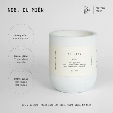 Hũ nến thơm phòng ngủ Carpe Diem hương dịu mát không hoá chất giá 471.420 VND