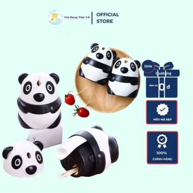 Hũ Tăm Nút Nhấn Gấu Trúc - Lọ Đựng Tăm Gấu Panda Thông Minh, Cao Cấp, Giá 52.000đ