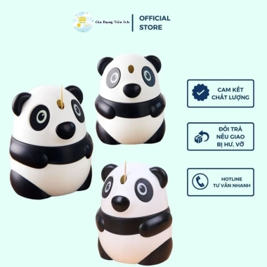 Hũ Tăm Nút Nhấn Gấu Trúc - Lọ Đựng Tăm Gấu Panda Thông Minh, Cao Cấp, Giá 52.000đ