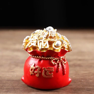 Hũ tiền đỏ trang trí ô tô, nhà cửa - Kèm tượng Thần Tài & mèo Thần Tài, thu hút tài lộc, giảm còn 43.520₫ 10