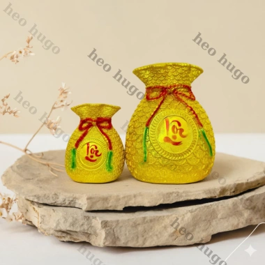 Hũ tiền vàng mini tài lộc may mắn - ống heo tiết kiệm, quà tân gia khai trương, giá ưu đãi 68.000₫ 3