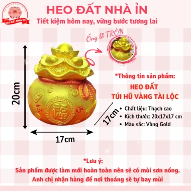 Hũ Vàng Tài Lộc & Túi Tiết Kiệm Mẫu Mới - Ống Decor Độc Đáo, Quà Tặng - Xưởng Heo Đất Nhà Ỉn 69,666₫ 2