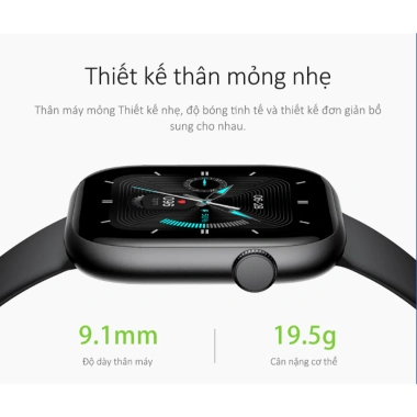 Huafit S10 Đồng Hồ Thông Minh Siêu Mỏng 9.1mm - Đo tốc độ chạy, gọi Bluetooth, theo dõi sức khỏe, chống nước IP68 - Giá 299.000 VND 2