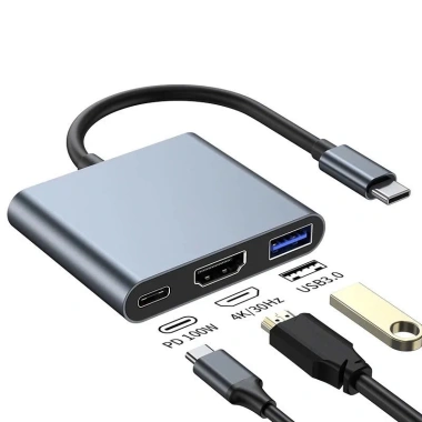 Hub 11 trong 1 Type-C USB 3.0 HD PD VGA RJ45 Audio 3.5mm Sạc nhanh – Giảm tới 95.000₫