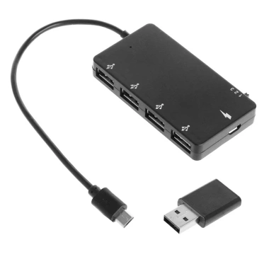 Hub 4 Cổng Micro USB OTG cho Android & Windows - Tương Thích Điện Thoại, Máy Tính Bảng, Giá Ưu Đãi 132.880 VND