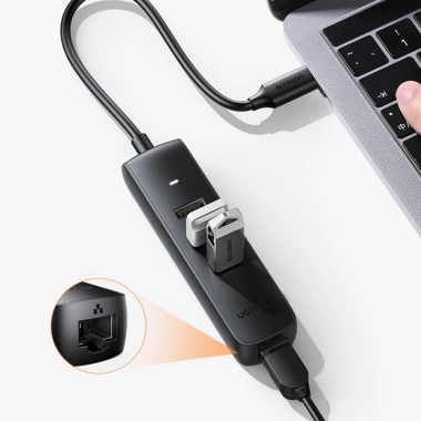 HUB 4in1 Ugreen USB Type C sang 3 USB 3.0 và 1 LAN, chính hãng, 135.000đ