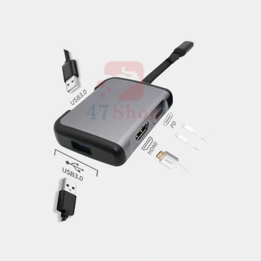 Hub 5 Cổng Type C USB LAN cho TV Box Chromecast, Android và Windows - Giá 399.000₫ 2