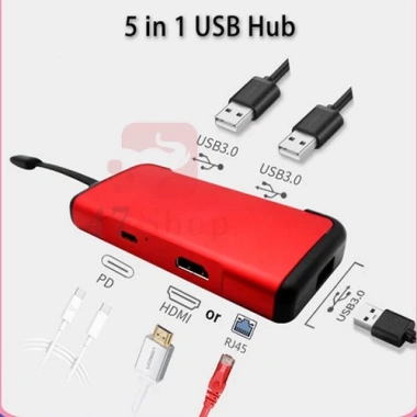 Hub 5 Cổng Type C USB LAN cho TV Box Chromecast, Android và Windows - Giá 399.000₫ 3