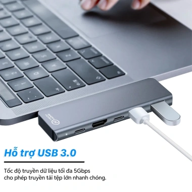 Hub 5 trong 1 TechHome DT1.026 – Sạc nhanh 100W, hỗ trợ USB‑C, HDMI, LAN, USB‑A, tương thích đa thiết bị 4 Hub 5 trong 1 TechHome DT1.026 – Sạc nhanh 100W, hỗ trợ USB‑C, HDMI, LAN, USB‑A, tương thích đa thiết bị 4