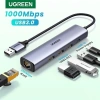 Hub 5in1 USB sang LAN 1.000Mbps + 3 cổng USB 3.0 Type-C - Ugreen 60.554, Hàng Chính Hãng, Giá 580.000₫