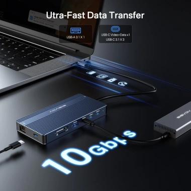 Hub ACASIS USB‑C 14 trong 1 – HDMI 4K, DP 4K@60Hz, 2 USB3.1 10Gbps, SD/TF, Audio, RJ45 cho Mac & Windows 4 Hub ACASIS USB‑C 14 trong 1 – HDMI 4K, DP 4K@60Hz, 2 USB3.1 10Gbps, SD/TF, Audio, RJ45 cho Mac & Windows 4