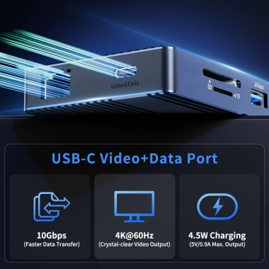 Hub ACASIS USB‑C 14 trong 1 – HDMI 4K, DP 4K@60Hz, 2 USB3.1 10Gbps, SD/TF, Audio, RJ45 cho Mac & Windows