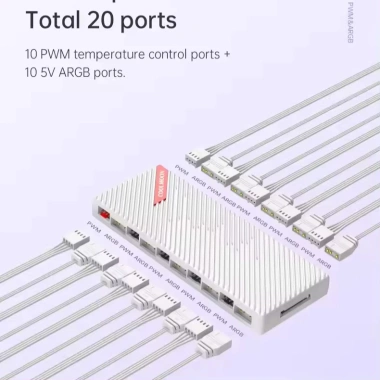 HUB AM10 - Bộ chia 10 cổng PWM + 10 cổng ARGB, tặng dây điều tốc, đồng bộ main, 95k VND 7 HUB AM10 - Bộ chia 10 cổng PWM + 10 cổng ARGB, tặng dây điều tốc, đồng bộ main, 95k VND 7