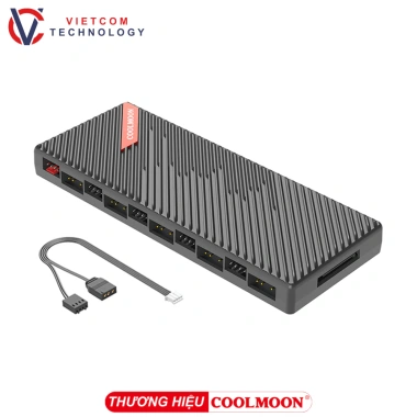 HUB AM10 - Bộ chia 10 cổng PWM + 10 cổng ARGB, tặng dây điều tốc, đồng bộ main, 95k VND