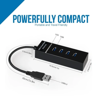 Hub Chia 4 Cổng + 7 USB 3.0, tốc độ 5Gbps, dây dài 30‑120cm – Giá chỉ 54.500₫