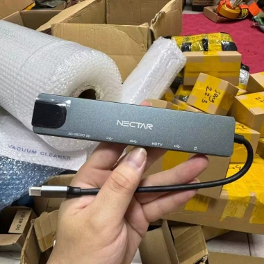 Hub Chia Cổng 8 in 1 NECTAR Chính Hãng - Tốc Độ 5Gbps, USB-C, HDMI, LAN, Giá 180k