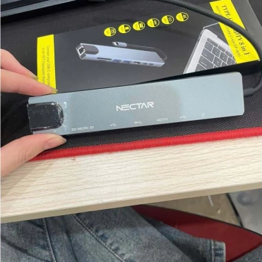 Hub Chia Cổng 8 in 1 NECTAR Chính Hãng - Tốc Độ 5Gbps, USB-C, HDMI, LAN, Giá 180k