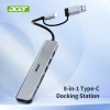 Hub Chia Cổng Acer T8 8 in 1 Type-C & USB 3.0 - 3 USB2.0, 1 USB3.0, TF/SD, 3.5mm - Chỉ 315.000 VND 2