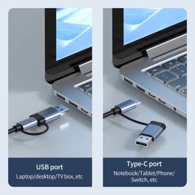 Hub Chia Cổng Acer T8 8 in 1 Type-C & USB 3.0 - 3 USB2.0, 1 USB3.0, TF/SD, 3.5mm - Chỉ 315.000 VND