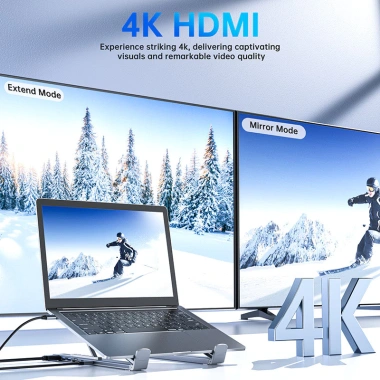Hub Multi-Interface HDMI 8 trong 1 - Docking Station Hợp kim nhôm cho Laptop, Kết nối nhanh, Giá ưu đãi 509.027₫ 5