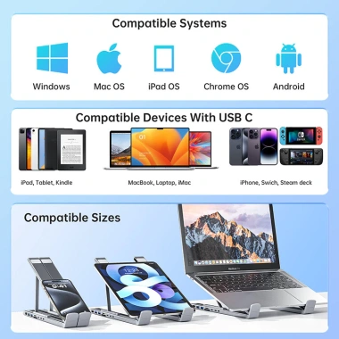 Hub Multi-Interface HDMI 8 trong 1 - Docking Station Hợp kim nhôm cho Laptop, Kết nối nhanh, Giá ưu đãi 509.027₫ 8