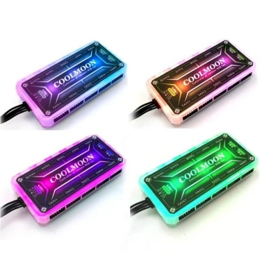 Hub nguồn & điều khiển Fan LED RGB RED DRAGON COOLMOON remote - Giá 90.000₫ 4