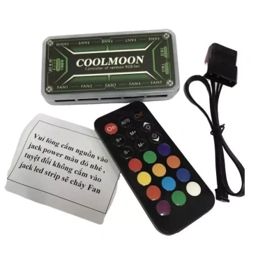 Hub nguồn & điều khiển Fan LED RGB RED DRAGON COOLMOON remote - Giá 90.000₫ 5