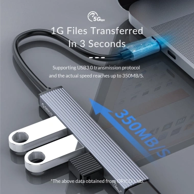 Hub Orico chính hãng USB C sang 4 cổng USB 3.0 Laptop MacBook 105.000₫ 4