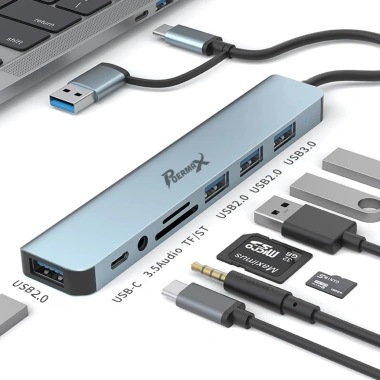 Hub Tuyp C & USB 8 in 1 Poermax HU1 - Tương thích mọi laptop, PC, Giá 145.000₫ 3 Hub Tuyp C & USB 8 in 1 Poermax HU1 - Tương thích mọi laptop, PC, Giá 145.000₫ 3