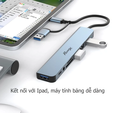 Hub Tuyp C & USB 8 in 1 Poermax HU1 - Tương thích mọi laptop, PC, Giá 145.000₫ 10 Hub Tuyp C & USB 8 in 1 Poermax HU1 - Tương thích mọi laptop, PC, Giá 145.000₫ 10
