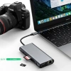 Hub Type C 11 Cổng Nhôm Tản Nhiệt KSS - HDMI, VGA, LAN RJ45, Tai nghe 3.5mm, PD 3