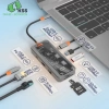Hub Type C 11 Cổng Nhôm Tản Nhiệt KSS - HDMI, VGA, LAN RJ45, Tai nghe 3.5mm, PD 10