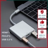 Hub Type C 3in1 - Chuyển Đổi USB‑C sang HDMI 4K, USB 3.0, PD 65W cho MacBook, Samsung Dex - Giá 145.000₫