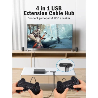 Hub Type C 4 trong 1 Lemorele TC41 USB 3.0, tương thích MacBook iPad XPS - 159.500₫