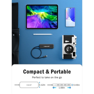 Hub Type C 4 trong 1 Lemorele TC41 USB 3.0, tương thích MacBook iPad XPS - 159.500₫