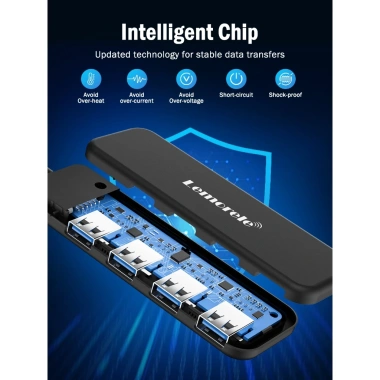 Hub Type C 4 trong 1 Lemorele TC41 USB 3.0, tương thích MacBook iPad XPS - 159.500₫