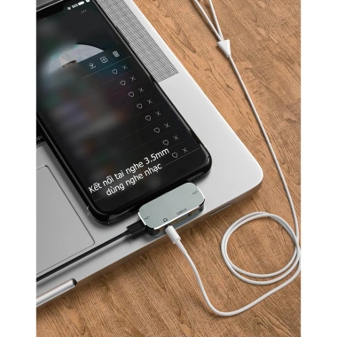 Hub Type-C Đa Năng HPS DSX - Mở Rộng USB, AUX, Sạc PD 100W, Giá Ưu Đãi 99.000₫ 3