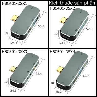Hub Type-C Đa Năng HPS DSX - Mở Rộng USB, AUX, Sạc PD 100W, Giá Ưu Đãi 99.000₫ 6