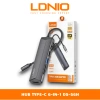 Hub Type-C LDNIO DS-56H 87W PD - HDMI 4K, USB 3.0, TF/SD Card, Giảm giá 335k