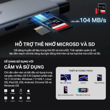 Hub Type C TP-Link UH5.020C - 5 Cổng, HDMI 4K@60Hz, Sạc Nhanh 100W, Giá 450.000đ