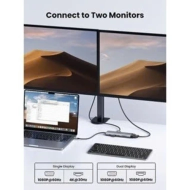 Hub Type-C Ugreen 10 trong 1 – HDMI 4K 60Hz, Ethernet 1Gbps, 18 tháng bảo hành, chỉ 999.000₫