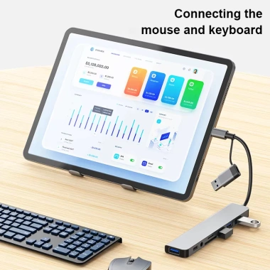 Hub Type-C USB 3.0 8 Port chuyển đổi 2 đầu in 1 đọc thẻ SD/TF - Giá chỉ 100.000₫