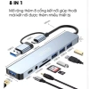 Hub Type C USB 3.0 8 Port, Đọc Thẻ SD/TF 3.5mm, Tương Thích Laptop - 48.000 VND 3