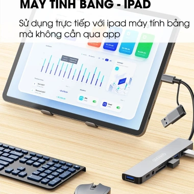 Hub Type C USB 3.0 8 Port SIDOTECH UT8D – Chuyển Đổi 2 Đầu In 1, Đọc Thẻ SD/TF 3.5, Tương Thích Laptop – Giá 165.000đ