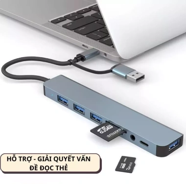 Hub Type C USB 3.0 8 trong 1 – Bộ Chia USB đa năng cho Laptop, PC, Máy In 5 Hub Type C USB 3.0 8 trong 1 – Bộ Chia USB đa năng cho Laptop, PC, Máy In 5